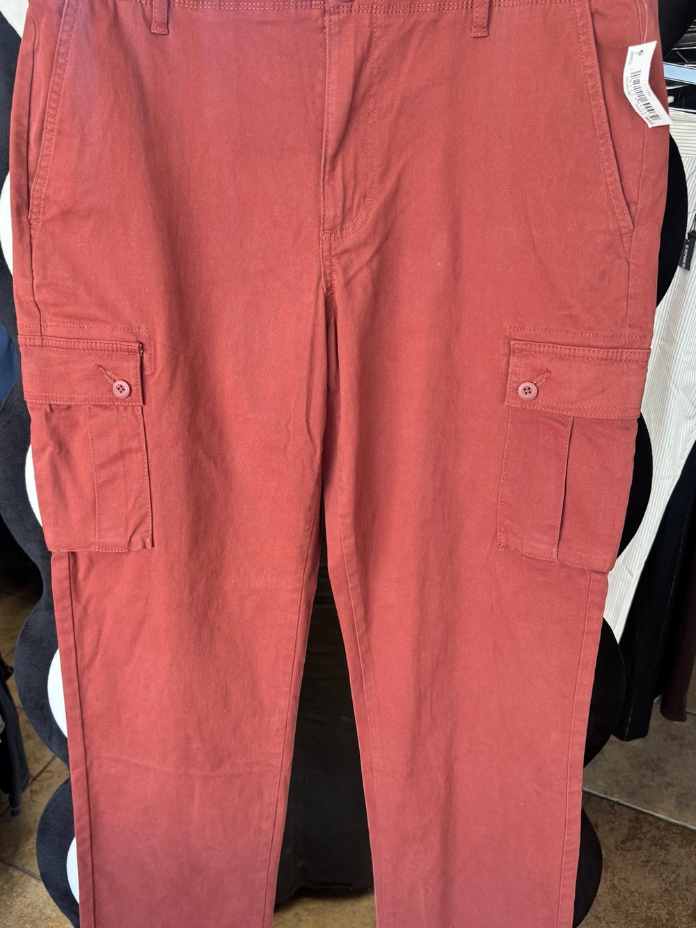 Amazon Essentials Men's Cargo Pants in Brick Red